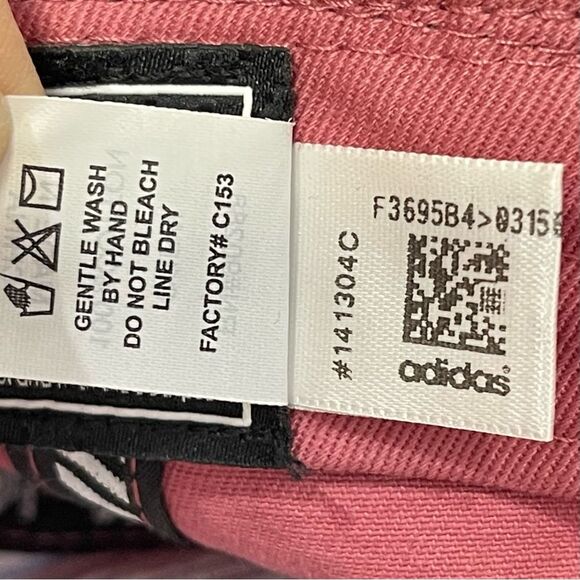 Adidas Trefoil Logo Pink Mauve Hat 100% Cotton White Embroidered Sporty Like New - Picture 13 of 15